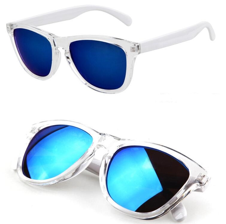 Clear frame frogskin style sunglasses