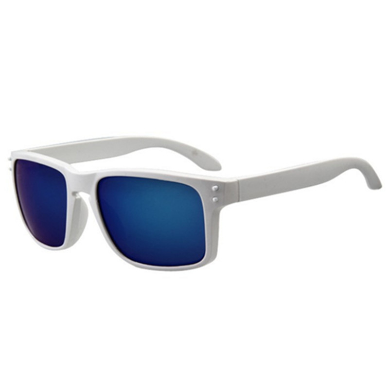 White Frame Blue lens holbrook style sunglasses
